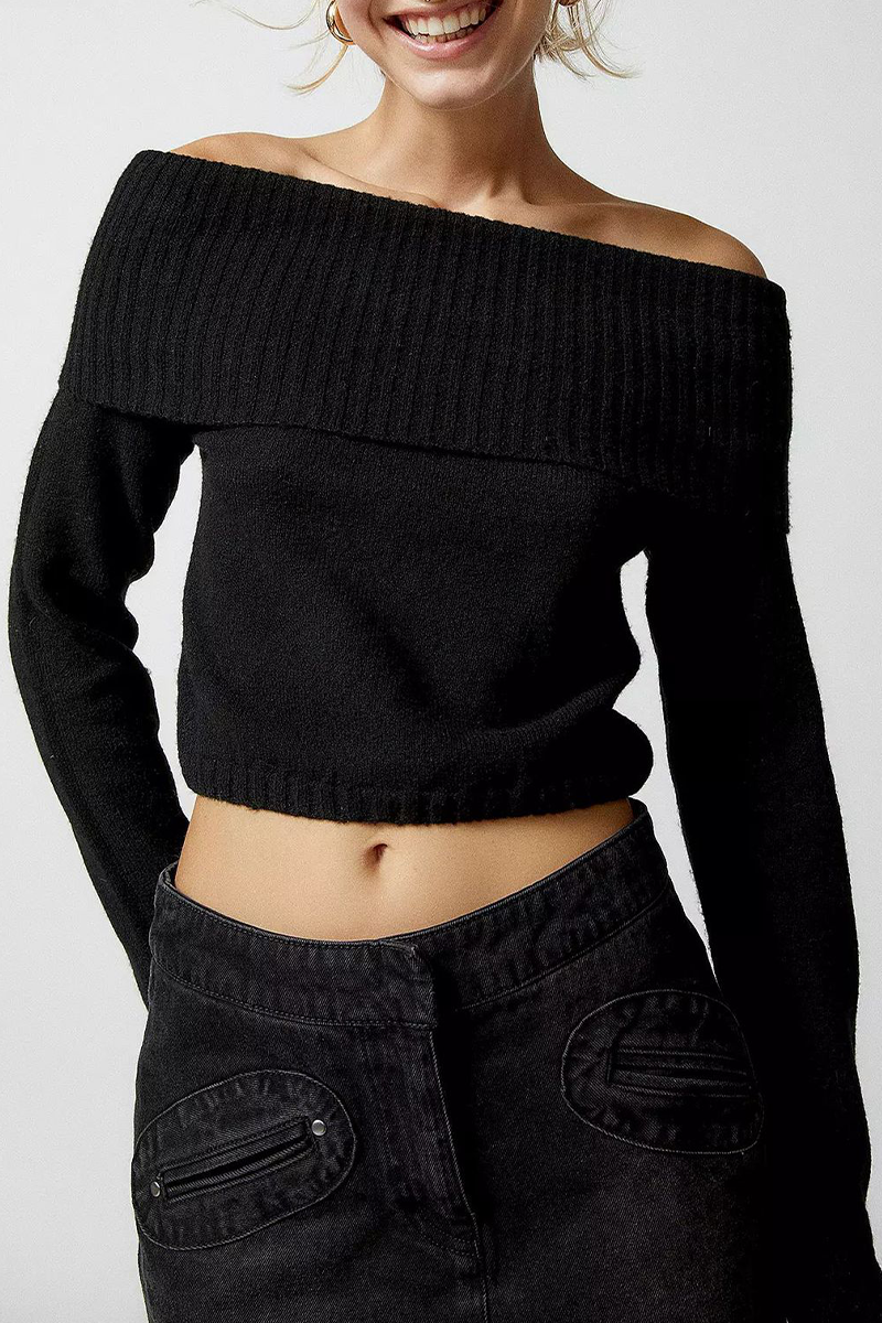 Sexy Solid Backless Off the Shoulder Tops