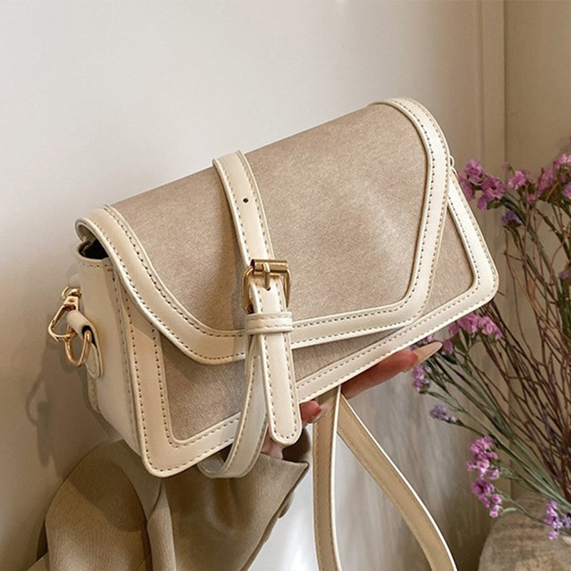 Casual Simplicity Solid Patchwork Contrast Bags