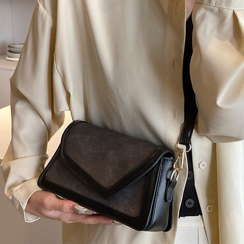 Casual Simplicity Solid Patchwork Contrast Bags